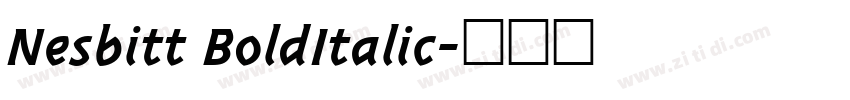 Nesbitt BoldItalic字体转换